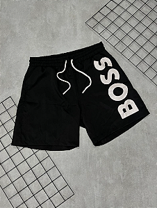 Bermuda Hugo Boss Preto Letreiro - BG082