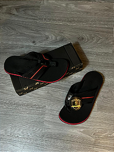 Chinelo Kenner Kivah Preto | Vermelho - CHK010