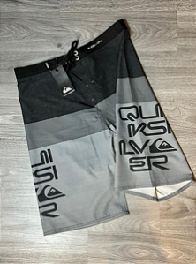 Bermuda Elastano Quiksilver Preto | Cinza - BQ016
