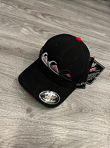 Boné Quiksilver Emb Three Logo Preto | Vermelho - BQ005