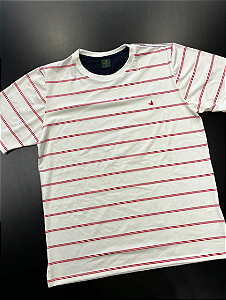 Camiseta BrooksField Off-White Listrada - CB003
