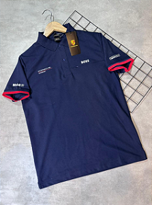 Camiseta Polo Hugo Boss Azul Marinho - CHS008