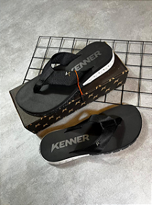 Chinelo Kenner Rakka Preto | Branco - CHK006