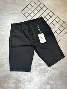 Bermuda Jogador City Denim Preto - BJ001