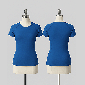 Molde Camiseta Raglan Esportiva Feminina - Tamanhos P/M/G/GG/XG