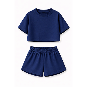 Kit molde camiseta boxer e shorts amplo feminino infantil 2/4/6/8/10/12/14