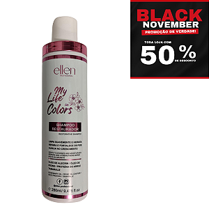 Shampoo Restaurador My Life in Colors (300g) - Tratamento Pós Química e Danos - Brilho e Maciez Imediata