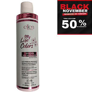 Máscara Restauradora My Life in Colors I Tratamento Pós Química e Danos I Brilho e Maciez Imediata I 300ml