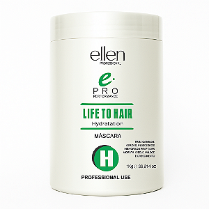 Máscara de hidratação LIFE TO HAIR ellen Professional