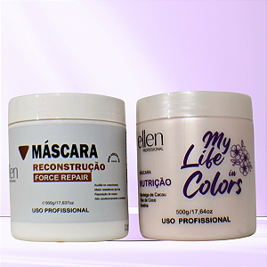 Combo Reconstrução e Nutrição ellen Professional - 1kg
