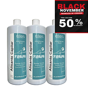 Combo Reestruturação molecular Orgânica Floripa - Antifrizz Térmico Saudável - Efeito liso prolongado - 3 L