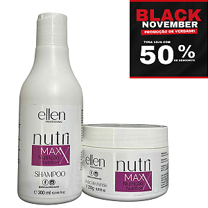 Kit Nutrição Maxx - Reposição dos nutrientes perdidos - Elimina o ressecamento e potencializa o brilho espelhado - 600g