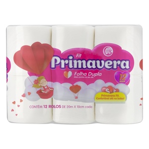 Papel Higiênico Primavera 12 Rolos Folha Dupla