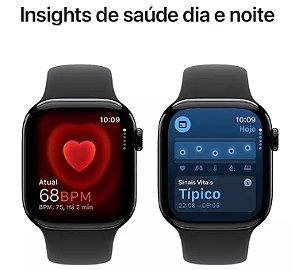 Apple Watch Series 10 GPS • Caixa preta brilhante de alumínio