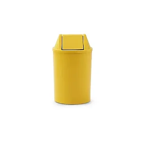 Cesto de Lixo 15L com Tampa Basculante Amarela
