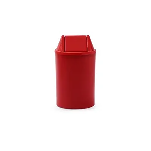 Cesto de Lixo 15L com Tampa Basculante Vermelha