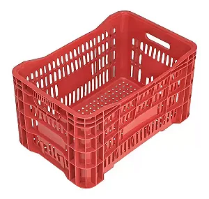 Caixa Plástica Agrícola Vazada - 20 KG 50 litros VERMELHA