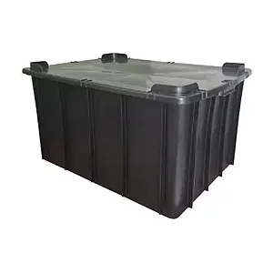 Caixa Organizadora 130L - Com Tampa Preta