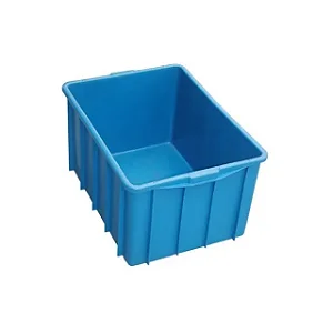 Caixa Plástica Organizadora 36 Litros Sem Tampa Azul