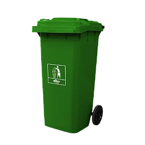 Coletora Plástica c/ Rodas – 120l – Verde– Mod. Europeu – Nobre