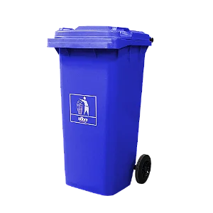 Coletora Plástica c/ Rodas – 120l – Azul – Mod. Europeu – Nobre