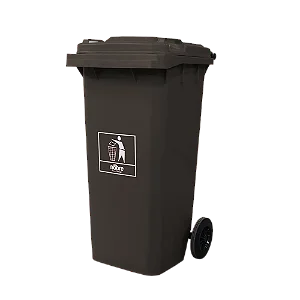 Coletora Plástica c/ Rodas - 120l - Cinza - Mod. Europeu - Nobre