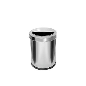Lixeira em Aço Inox com Aro Meia Lua 13,5 Litros Binnox