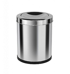 Lixeira em Aço Inox com Aro Basculante 13 Litros Binnox