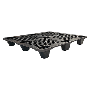 Eco Pallet de Plástico Vazado – 100 x 120 cm - Preto