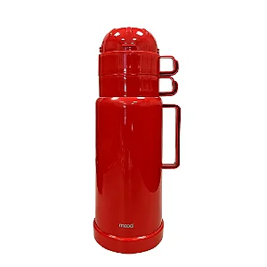 Garrafa térmica c/ 2 xícaras 1l vermelho – Mood