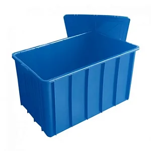 Caixa Organizadora 180 litros Com Tampa Azul