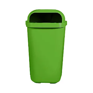 Lixeira Individual Coleta Seletiva Com Suporte Plástico Verde 50L