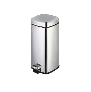 Lixeira INOX Com Pedal Quadrada 20 Litros