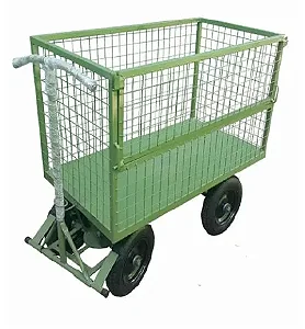 Carrinho Plataforma Fechado em Tela Capacidade de Carga 500kg
