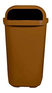 Lixeira Individual Coleta Seletiva Com Suporte Plástico Marrom 50L