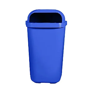 Lixeira Individual Coleta Seletiva Com Suporte 50 Litros Azul