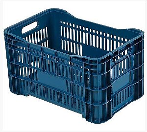 Caixa Plástica Agrícola Vazada - 20 KG 50 litros Azul
