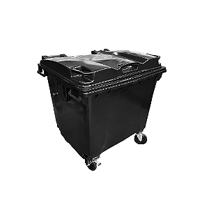 Container de Lixo ou Lixeira Preto 1000 Litros Injetado