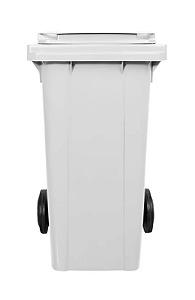 Contêiner de Lixo ou Lixeira Com Rodas 120 Litros Branco