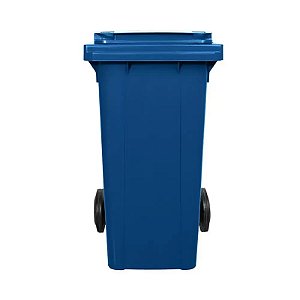 Contêiner de Lixo ou Lixeira Com Rodas 120 Litros Azul