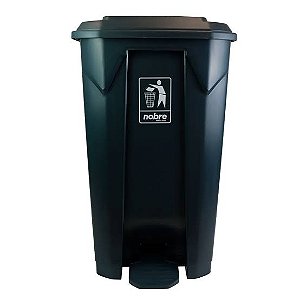 Lixeira Plástica com Pedal 100 Litros Cinza – Nobre