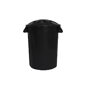 Cesto de Lixo 100 Litros Com Tampa Preto