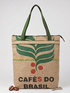 Bolsa de Juta Sacaria Cafés do Brasil - Grande | Família Tomé