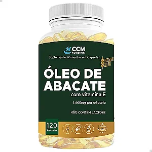 ÓLEO DE ABACATE 120 CAPSULAS CCM NUTRITION 1.400 MG