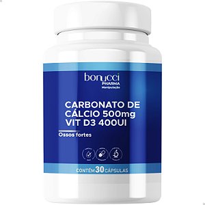 CARBONATO DE CALCIO 500MG E VITAMINA D3 400UI 60 CAPSULAS