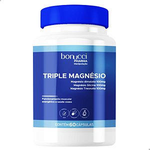 TRIPLE MAGNÉSIO 60 CÁPSULAS BONUCCI PHARMA