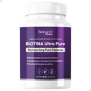 Biotina 5mg Bonucci Pharma – Suplemento Alimentar em Cápsulas