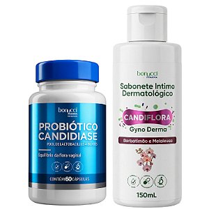 PROBIOTICO CANDIDIASE 60 CAPS + SAB. INTIMO FEMININO CANDIFLORA
