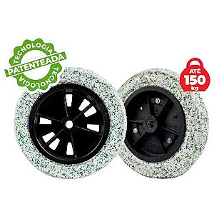 Roda Aro PVC Pneu Maciço 3,25x8 - Leve e Resistente