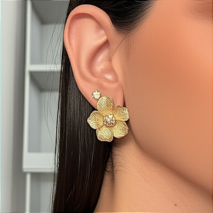 BRINCO FLOR LUXO